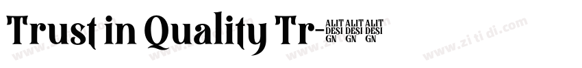 Trust in Quality Tr字体转换
